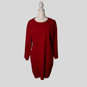 Excellent condition! J. Crew Women's Size 18 Red Sheath Dress